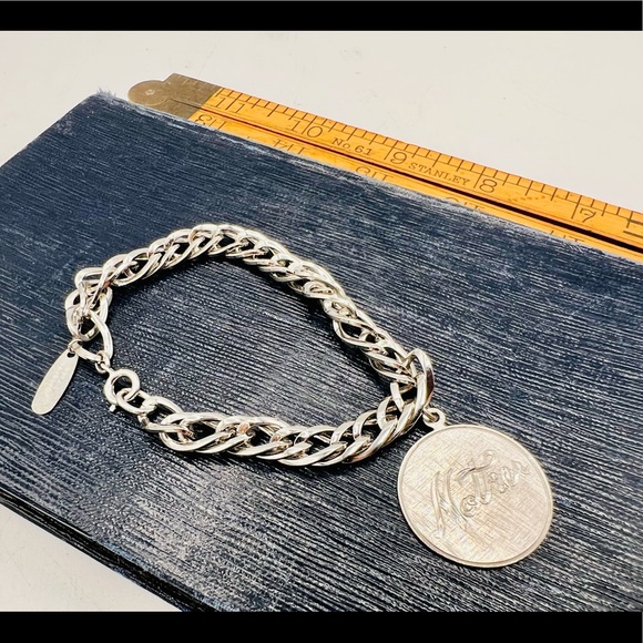 Vintage silver overlay MOTHER /NANNA charm bracelet - Picture 6 of 8